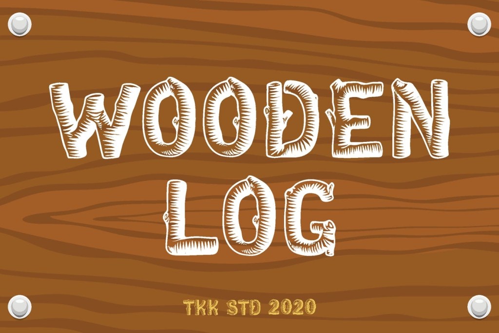 Wooden Log Font for Free