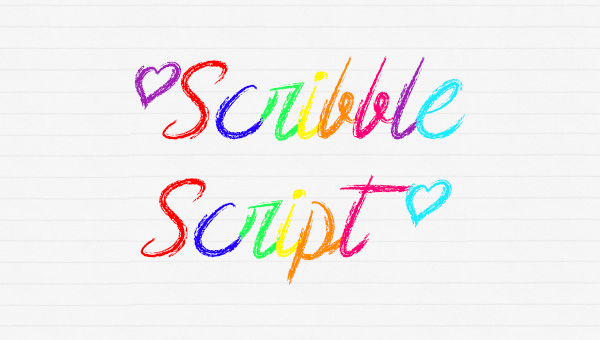 colourful-scribble-script-crayon-font
