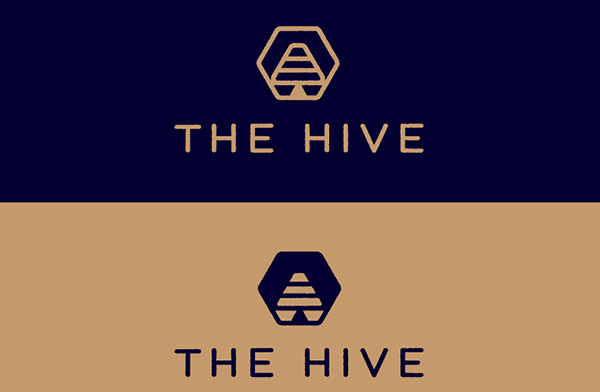 creative bee hive logo design