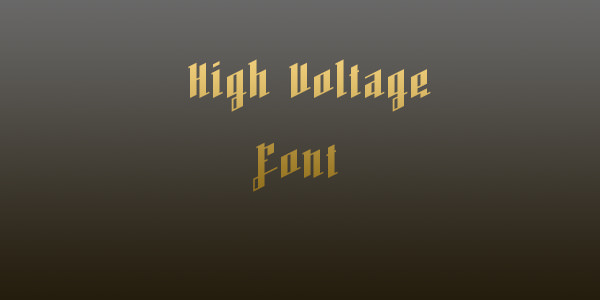 high voltage font