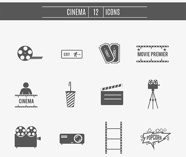 movie-cinema-icons-set