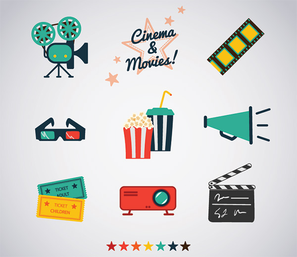 retro-style-movie-icons-free-vector