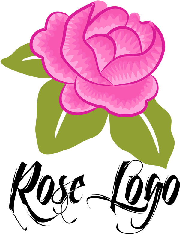 rose_flower_pink_art_vector_logo