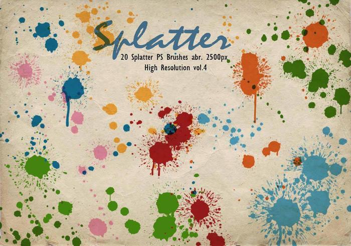 20 Splatter PS Brushes