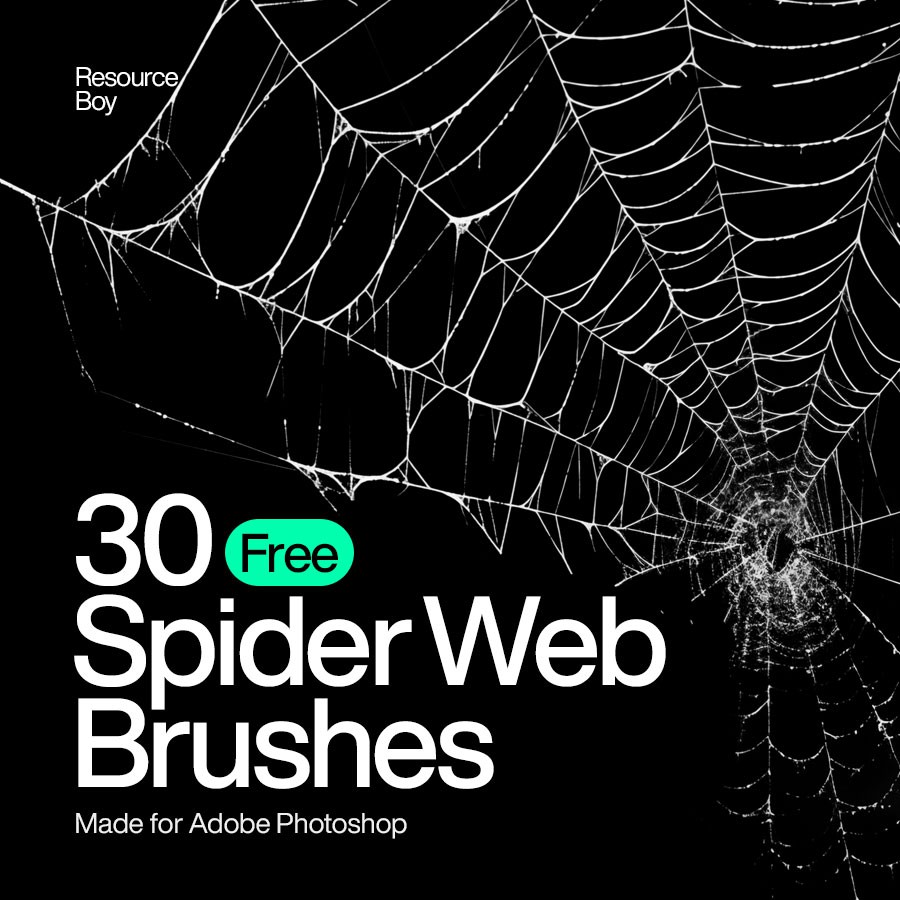 30 Spider Web Photoshop Brushes Free Download