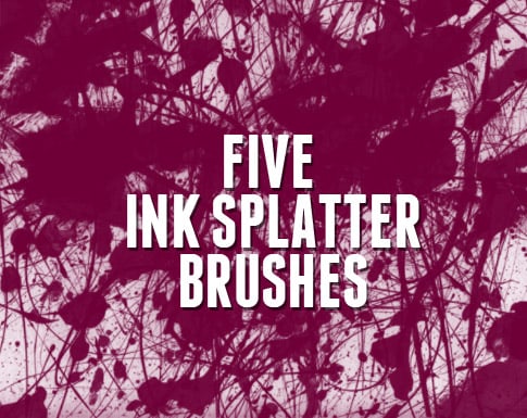 5 Ink Splatter Photoshop Brushes