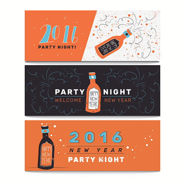 Banners of New year Party