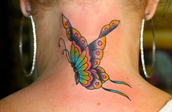 Beautiful-Butterfly-Tattoo-designs-on-neck