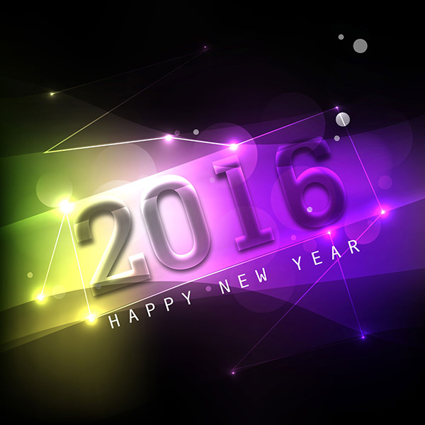 Colorful Happy New Year Background