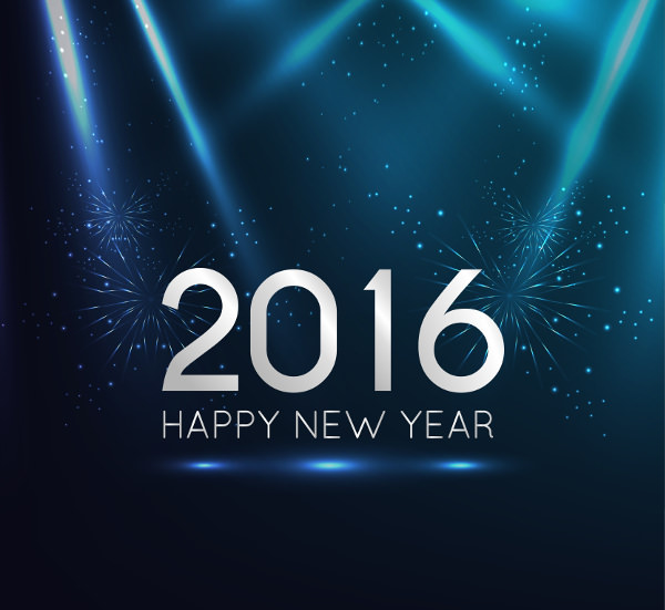 Dark Blue New Year Background