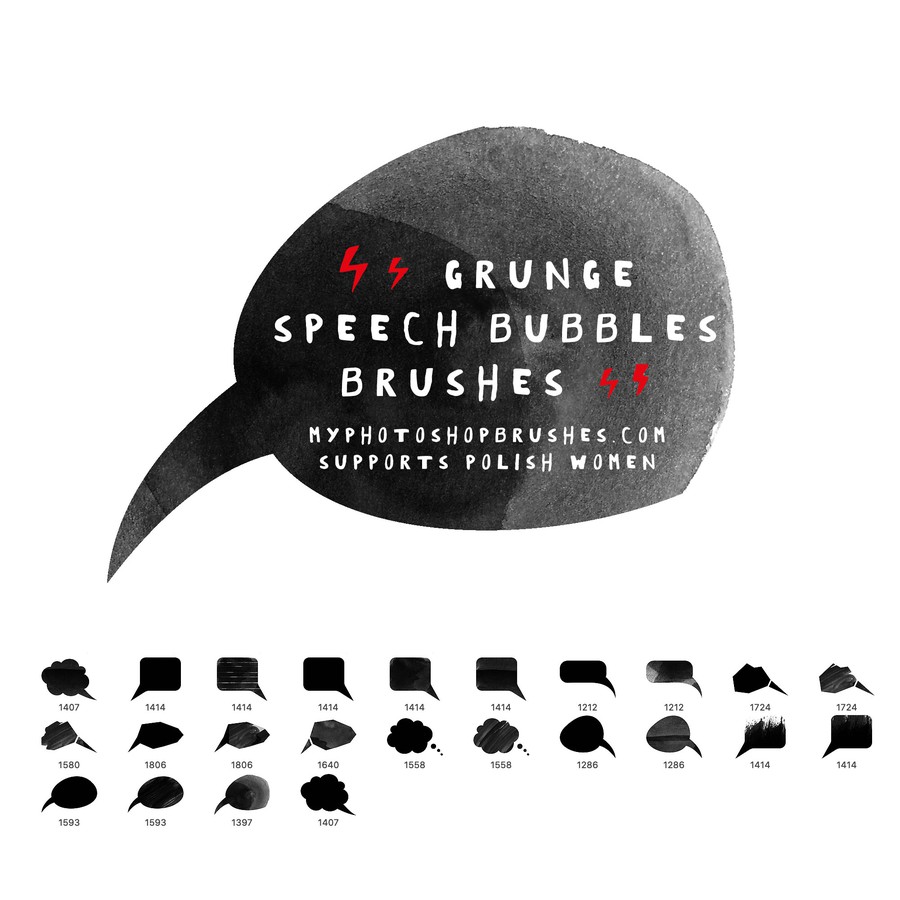 Download Free 24 Grunge Speech Bubbles