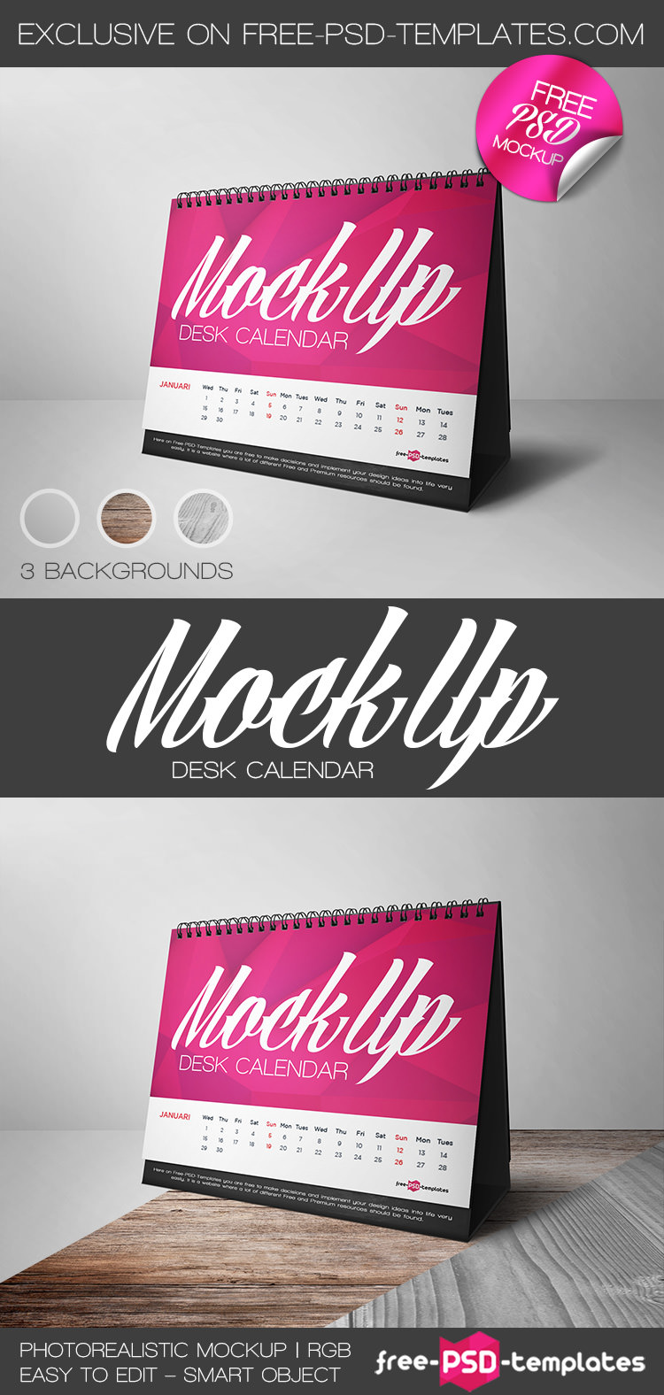 Free Calendar Mockup