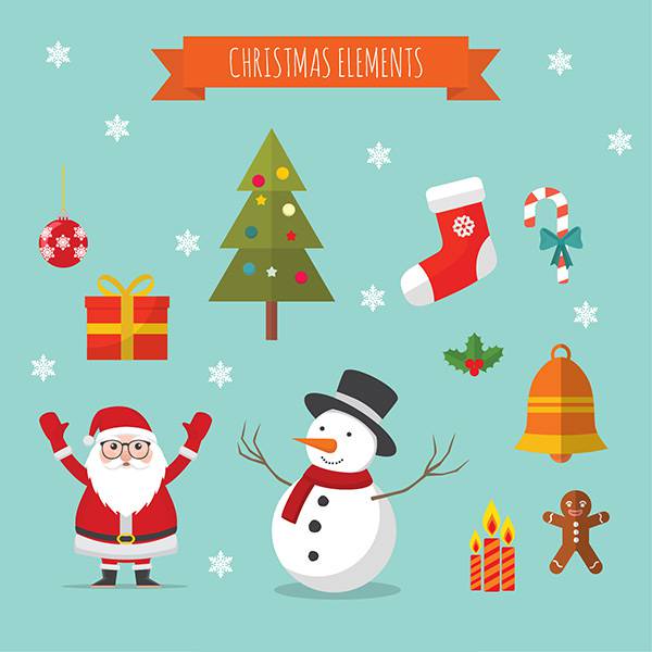 25+ Free Vector Christmas Design Elements | FreeCreatives