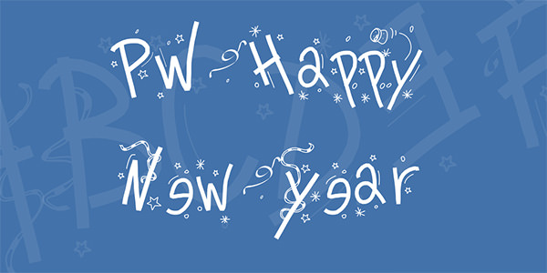 Happy new year font