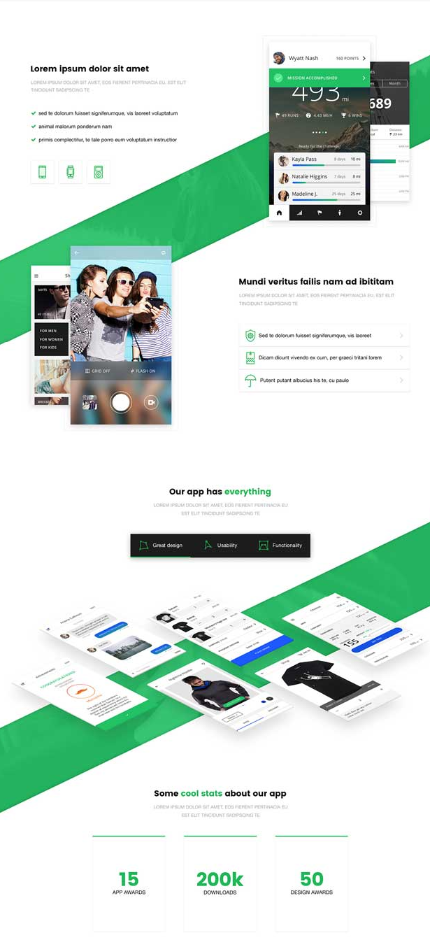 Landr – Free App Landing Page PSD Template