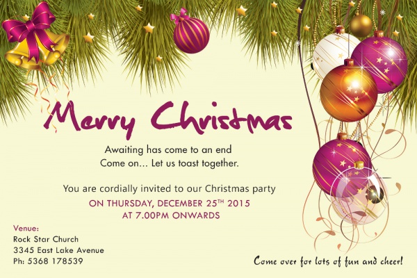 Merry Christmas Invitation Card