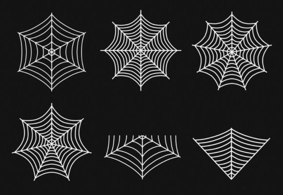 Photoshop Spider Web Brushes Bundle Graphic 