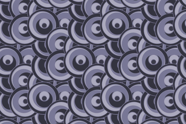 Purple Funky Circles Pattern