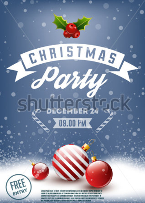Retro Christmas party Flyer