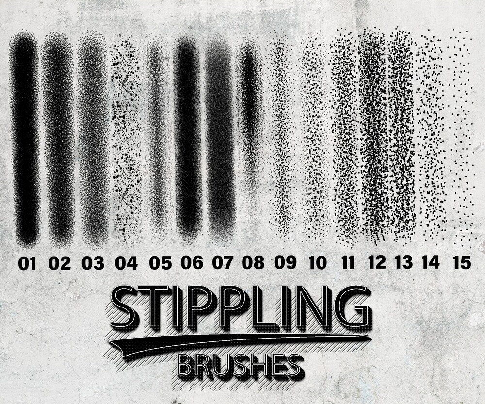 Set Brush Stipple Pattern Free Download