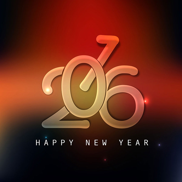 Shiny Background of New Year Greeting Car Design