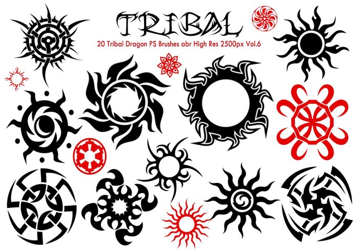 Tribal Sun Free Brushes