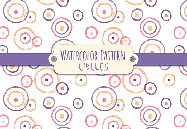 Watercolor Circles Pattern