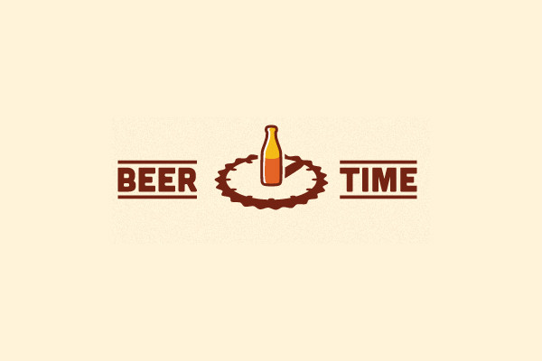 beer time logo design