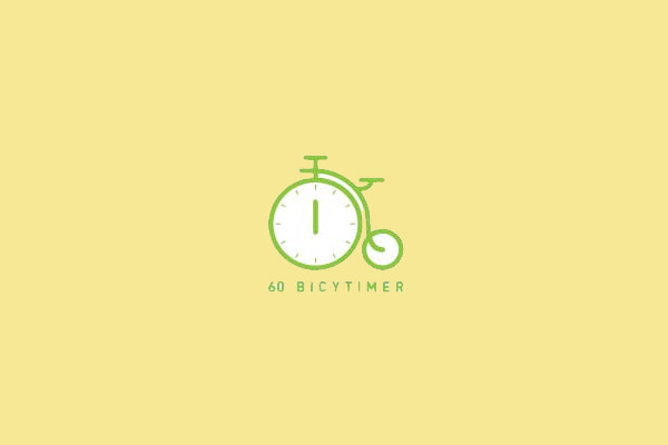 bicycle clock logo design