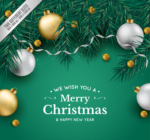 christmas and happy new year background