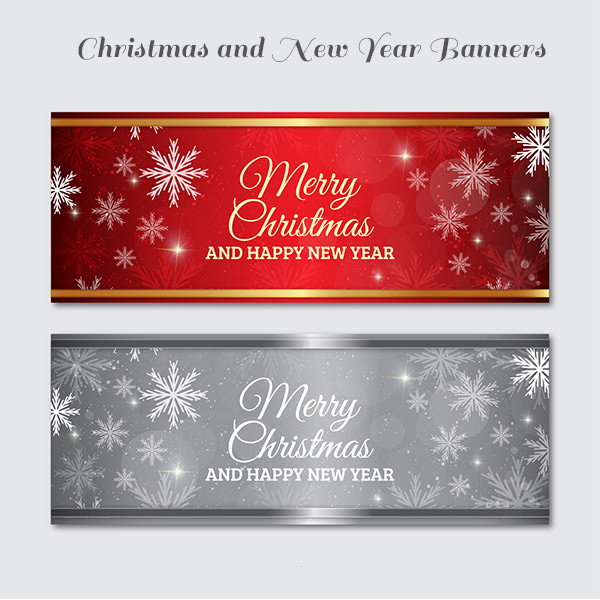 christmas and new year banner