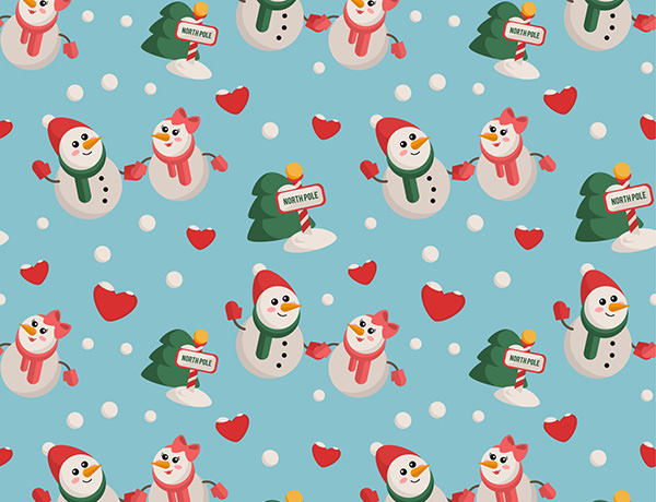 christmas snowman pattern
