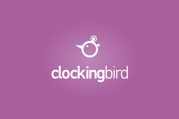 clocking bird logo design
