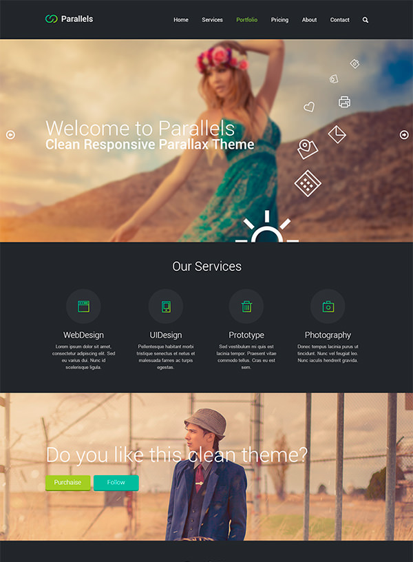 free psd responsive template