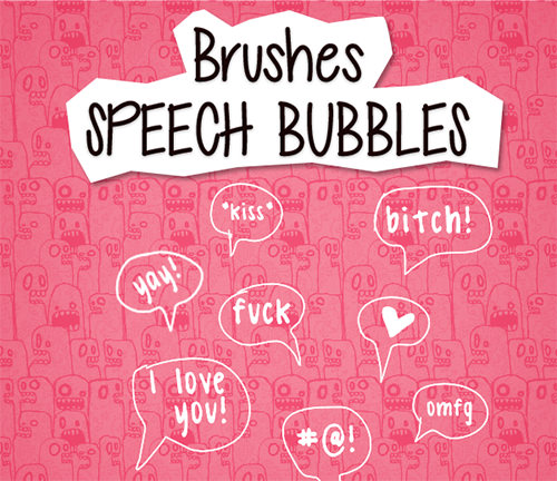 free speech_bubbles_brushes set