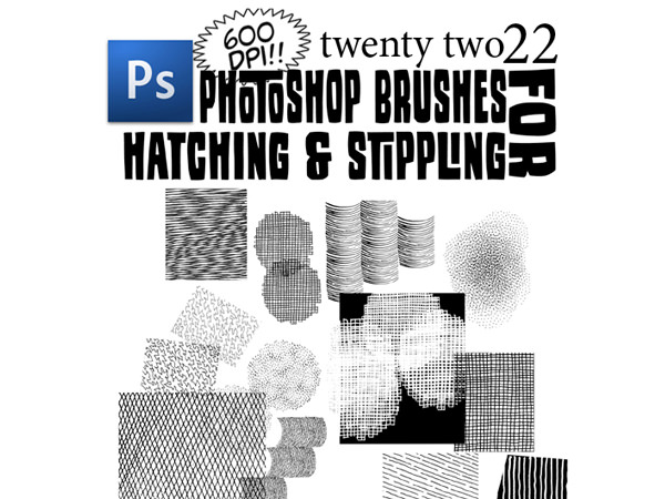 hatching and stippling free photoshop brushes