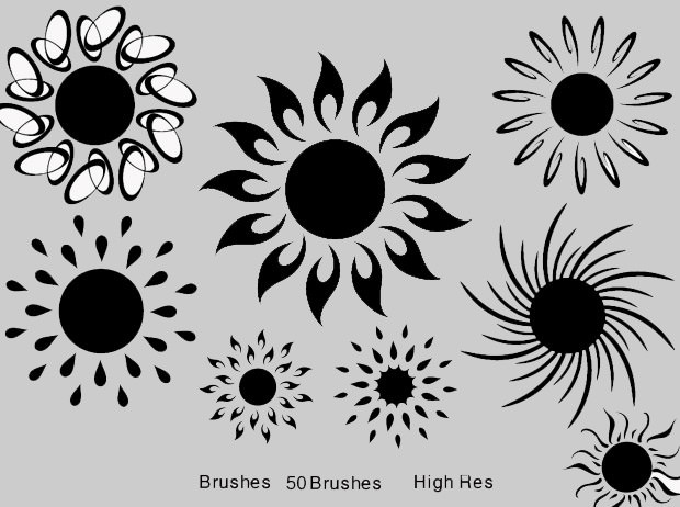 high-res sun brushes