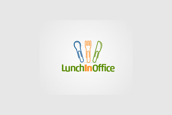 lunch in office logo design