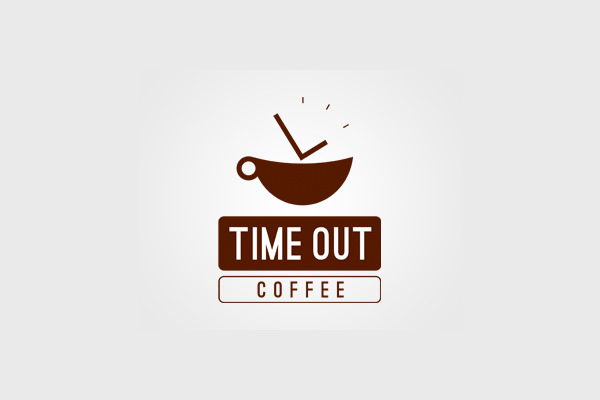 timeourt coffee logo design
