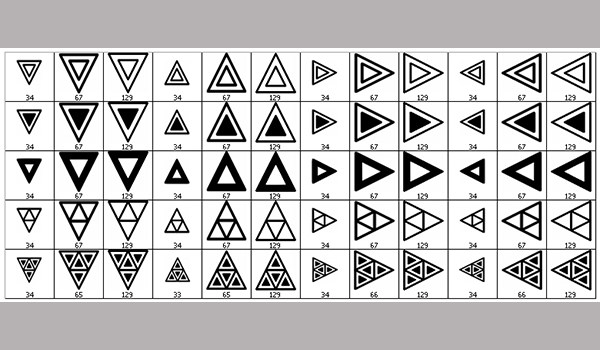 triangular photoshop brushes