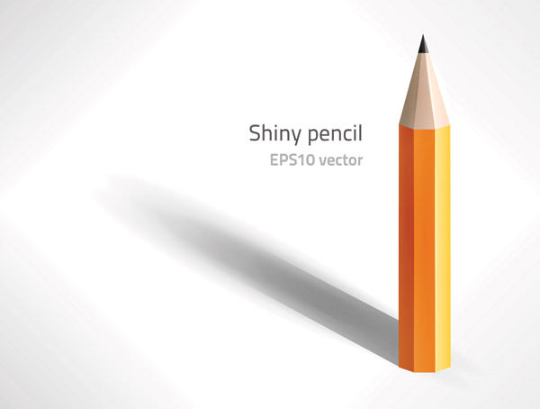 Abstract-Style Shiny Pencil
