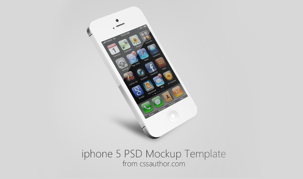 Beautiful iPhone 5 Mockup PSD Template for Free Download