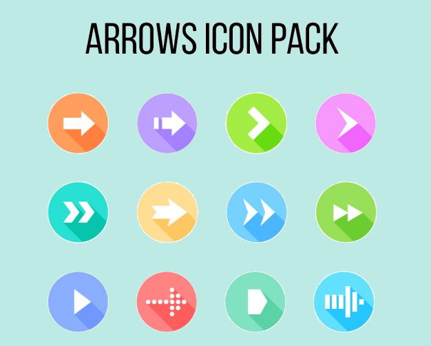 Colored Arrow Icons Pack