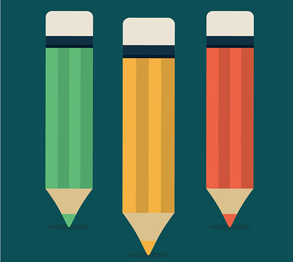 Colorful Pencils Free Vector