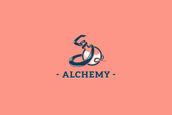 Creative Snake Alchemy Logo Design
