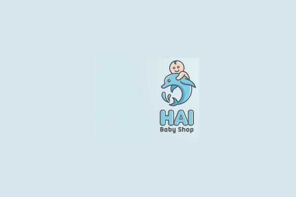 Dolphin Logo for Baby Shop
