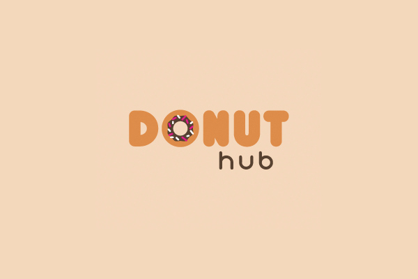 Donut HUB Logo Design