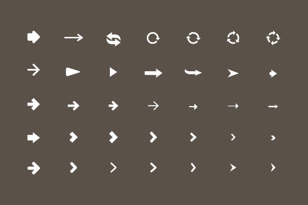 Elegant Free PSD Arrow Icons