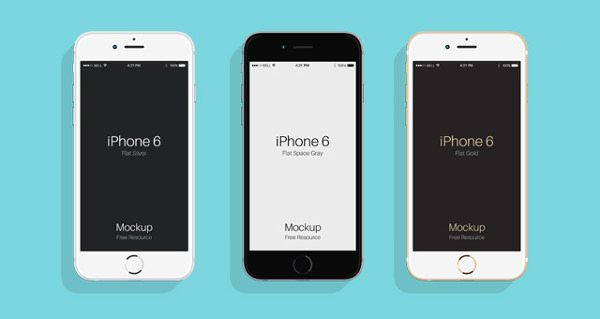 Flat iPhone 6 and 6S Mockups