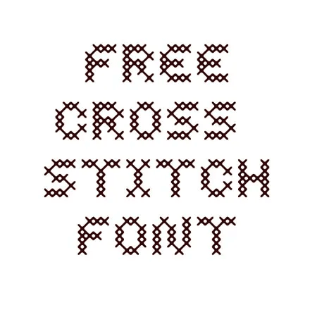 Free Cross Stitch Font